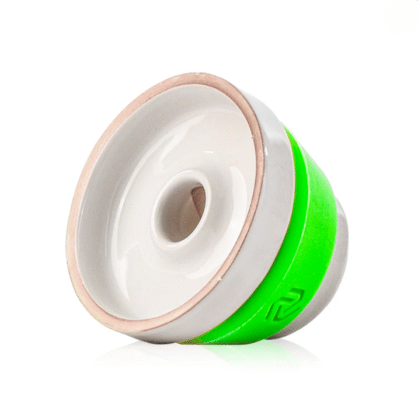 Dot Single Hole Ceramic Hookah Phunnel Bowl – Green