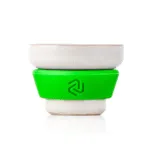 Dot Single Hole Ceramic Hookah Phunnel Bowl – Green - Image 2