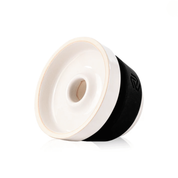 Dot Single Hole Ceramic Hookah Phunnel Bowl – Black