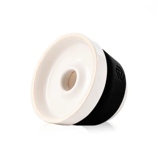 Dot Single Hole Ceramic Hookah Phunnel Bowl – Black