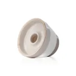 Dot Single Hole Ceramic Hookah Phunnel Bowl – White