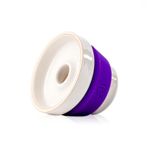 Dot Single Hole Ceramic Hookah Phunnel Bowl – Purple