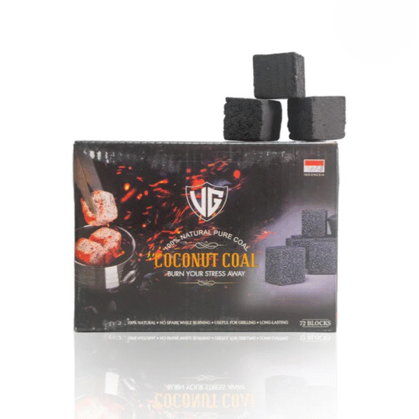 VG France Coconut Hookah Coal - 1kg (72 Pieces)