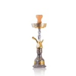 Knotter Khalil Gem Hookah - Gold Stem / Coffee Base - Image 3