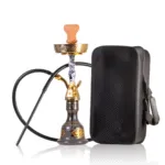 Knotter Khalil Gem Hookah - Gold Stem / Coffee Base