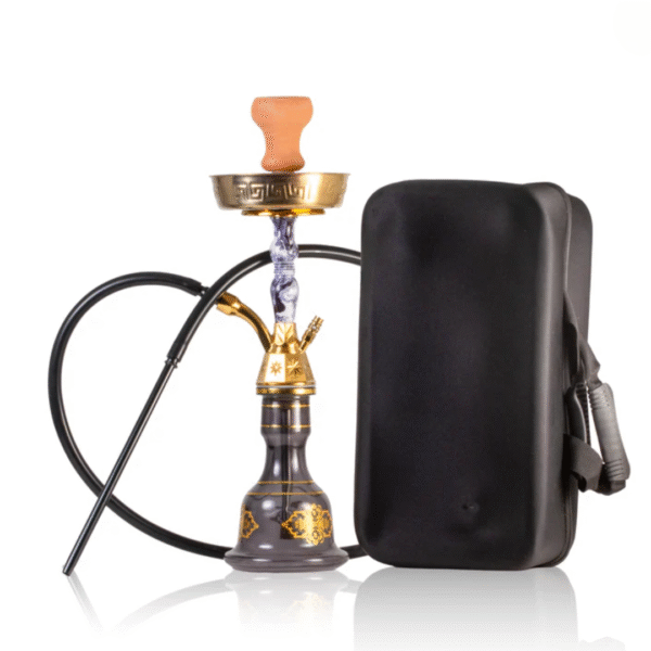 Knotter Khalil Gem Hookah - Gold Stem / Coffee Base
