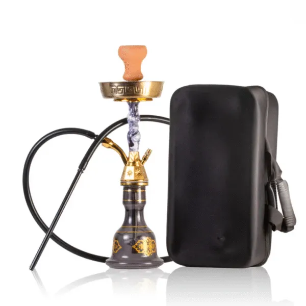 Knotter Khalil Gem Hookah - Gold Stem / Coffee Base