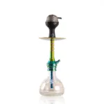 COCOYAYA VIP Bobby Hookah with Bag - Rainbow Stem / Transparent Crackle Base - Image 2