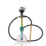 COCOYAYA VIP Bobby Hookah with Bag - Rainbow Stem / Transparent Crackle Base - Image 3