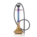 Alexander Hookah with Bag - Rainbow Stem and Grey Base Hookah By Clesho - Image 2
