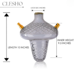 VG France Crown Hookah Replacement Base - Gold | With Lock