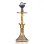 Fighter Hookah - Golden Stem with Grey Base - Image 2