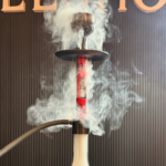 Alishan Hookah – 25 Inch | Red Stem with Transparent Base - Image 3