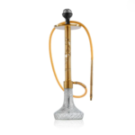 VG Romeo Skull Hookah - Golden Stem / Transparent Base | 34 Inch - Image 2