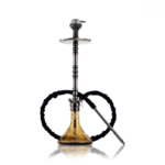 Sultan Igor Hookah with 2 Bags – Gun Metal Stem / Emerald Grey Base | 32-Inch Premium Hookah - Image 2